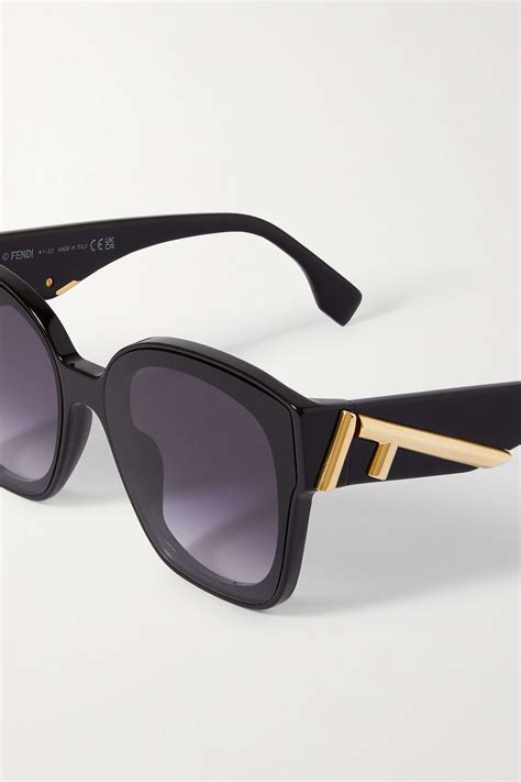 fendi square-frame acetate sunglasses black|Fendi First .